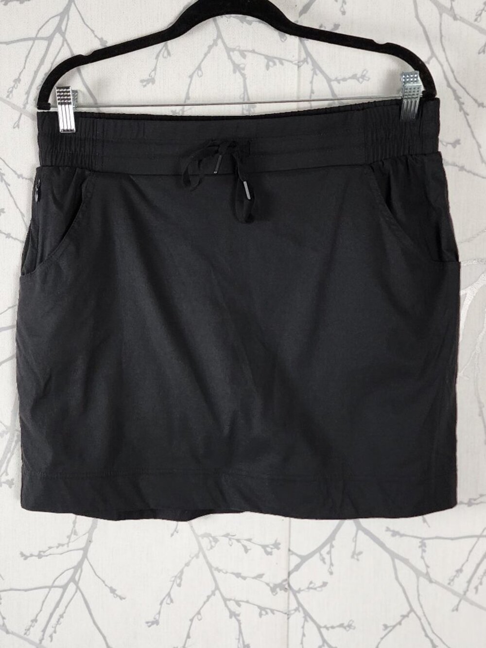Pacific Trail Black Drawstring Athletic Hiking Skirt